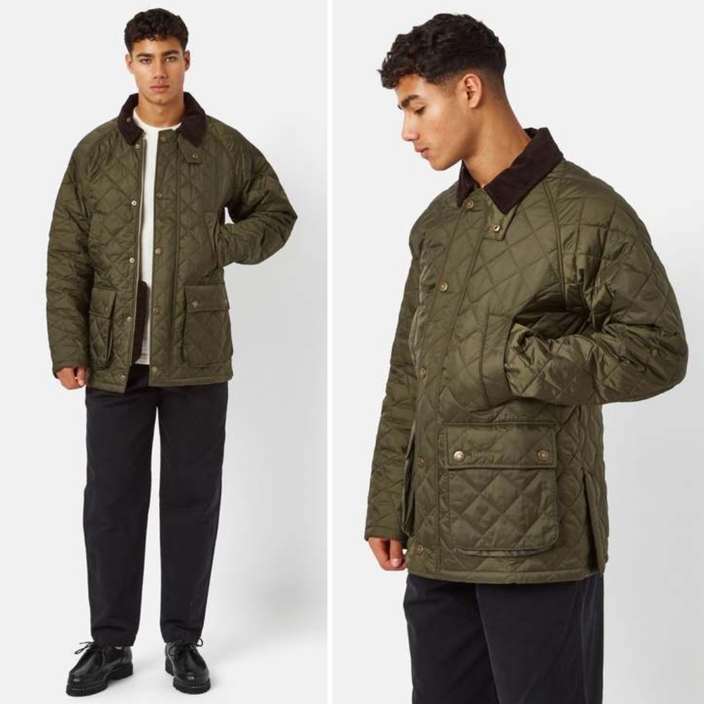 New! Barbour Ashby Quilted Jacket in Olive Green